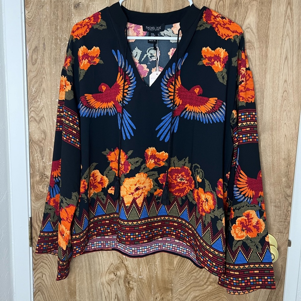NWT Rachel Zoe Floral Print Top